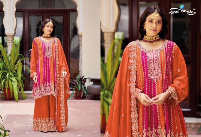 Orra 4 Chinon Wedding Wear Readymade Suits Wholesale Price In Surat